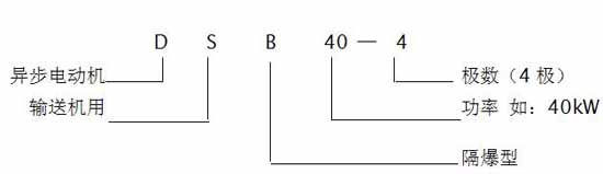 ybs刮板机用防爆电机型号及代表意义